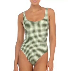 Peony Green Gingham One-Piece Swimsuit